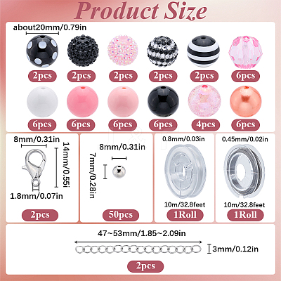 DIY Round Acrylic & Resin Bracelets Jewelry Kits DIY-SC0026-23-1