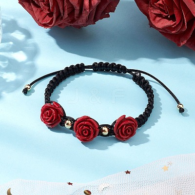 Nylon Cord Braided Bracelets for Women BJEW-JB11288-01-1
