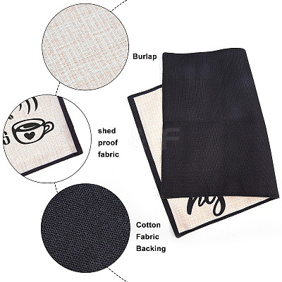 Coffee Theme Cotton and Linen Cup Mats AJEW-WH0201-019-1