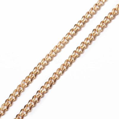 304 Stainless Steel Curb Chain Necklaces NJEW-P147-04G-1