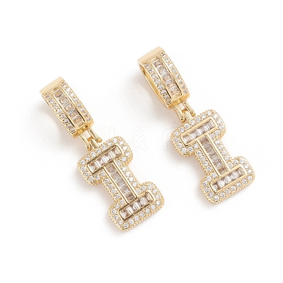 Brass Micro Pave Cubic Zirconia Pendants ZIRC-G165-13G-I-1