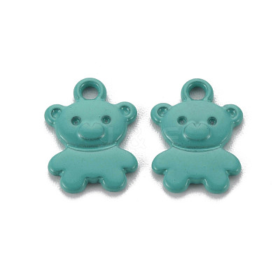Spray Painted Alloy Charms PALLOY-Q433-034C-RS-1