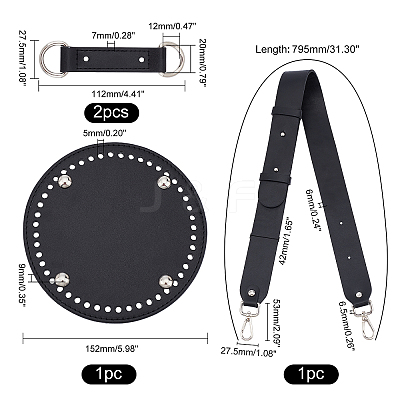 DIY PU Leather Bag Making Kits DIY-WH0308-110-1