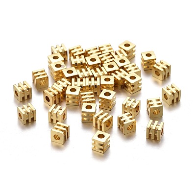 Brass Spacer Beads KK-K249-02D-G-1