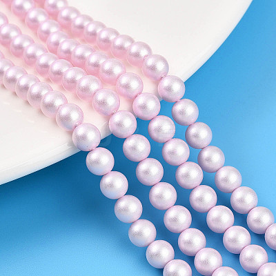 Baking Paint Pearlized Glass Pearl Bead Strands HY-N002-6mm-C03-1