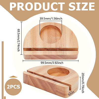 Wood Candle Holder DIY-WH0699-09B-1