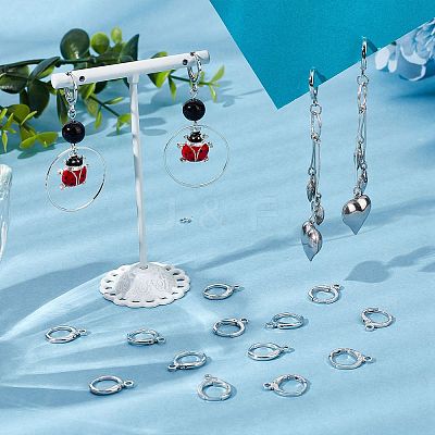24 Pairs Brass Huggie Hoop Earring Findings DIY-CN0002-20-1