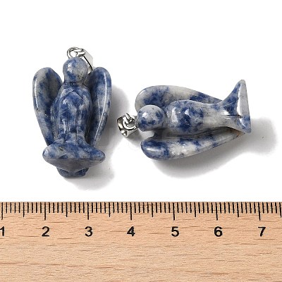 Natural Blue Spot Jasper Pendants G-C095-03P-01-1