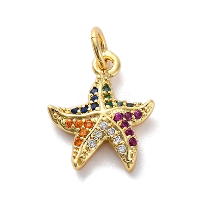Brass Micro Pave Cubic Zirconia Pendants KK-S510-47G-04-1