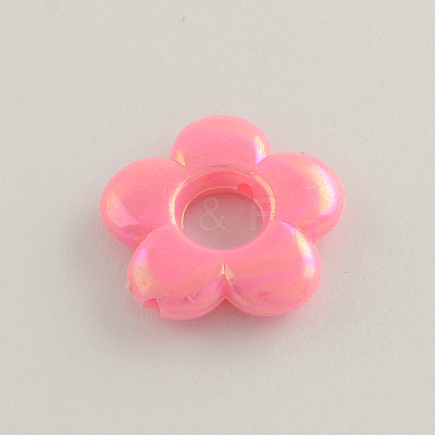 AB Color Plated Opaque Acrylic Bead Frames SACR-Q106-14-1