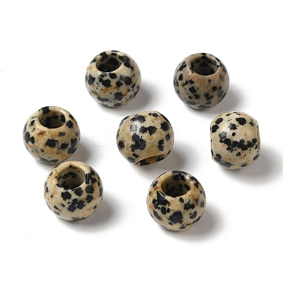 Natural Dalmatian Jasper European Beads G-N342-03J-1