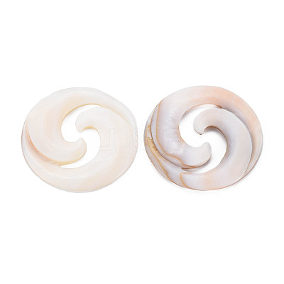 Natural Freshwater Shell Cabochons SHEL-S276-157-1