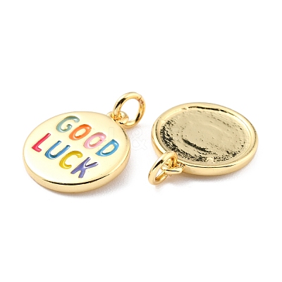 Brass Enamel Pendants KK-K250-25G-1