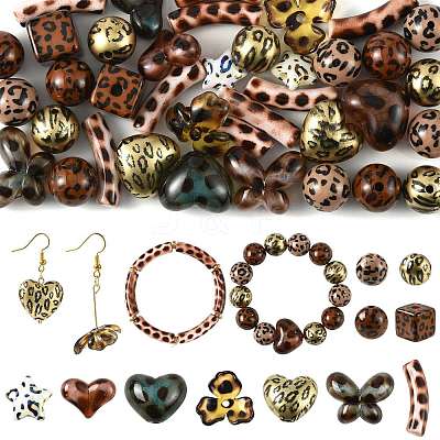 38Pcs Transparent Acrylic Beads OACR-FS0002-71-1