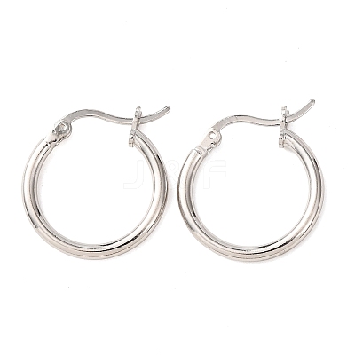 Rhodium Plated 925 Sterling Silver Hoop Earrings JE835A-02-1