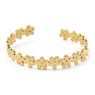 304 Stainless Steel Cuff Bangles BJEW-P302-04G-1