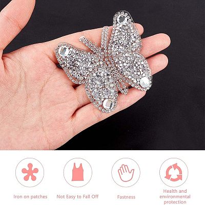Butterfly Rhinestone Patches DIY-FG0001-36-1