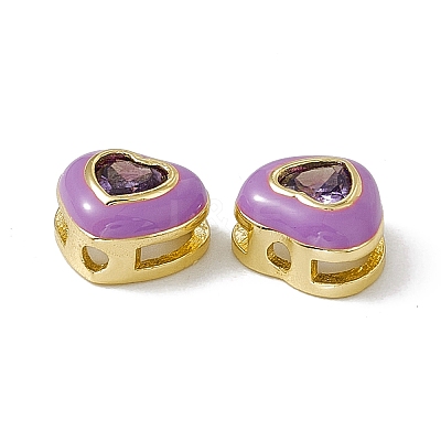Rack Plating Brass Cubic Zirconia Beads KK-C007-16G-05-1