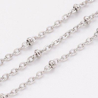 Tarnish Resistant 304 Stainless Steel Cable Chains CHS-K003-01P-0.4MM-1