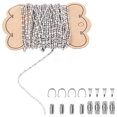 DIY 304 Stainless Steel Necklace Making Kits DIY-UN0001-98P-1