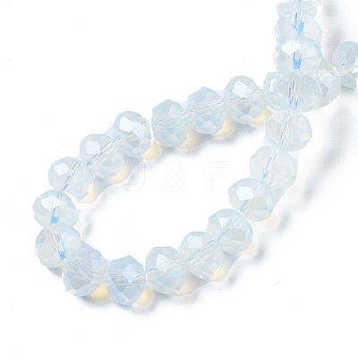 Electroplate Glass Beads Strands X-EGLA-A034-J8mm-A10-1