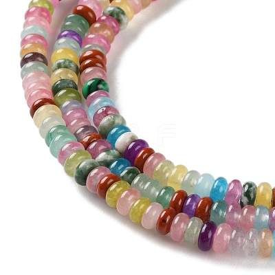 Dyed Natural White Jade & Natural Red Jasper & Synthetic Malachite Beads Strands X-G-B135-C01-01-1