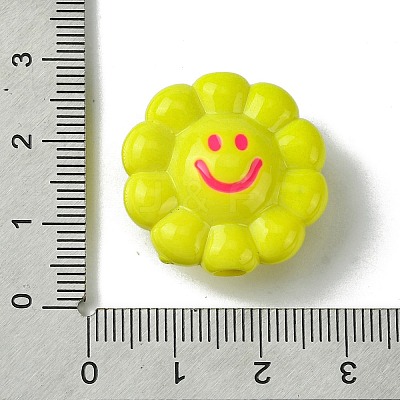 Dopamine Style Opaque Acrylic Beads X-SACR-Z002-01B-1