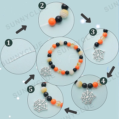 Halloween Bracelet Making Kit DIY-SC0021-87-1