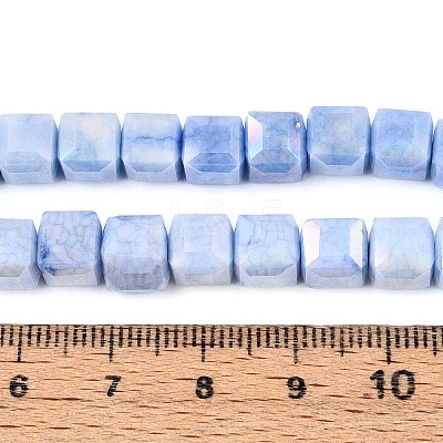 Anti-Tarnish Electroplate Glass Beads Strands GLAA-T025-8mm-10C-1