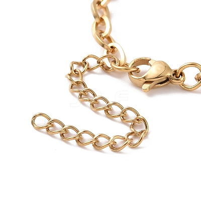 PVD Vacuum Plating 304 Stainless Steel Cable Chain Bracelet for Men Women BJEW-E031-05C-G-1