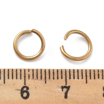 Ion Plating(IP) 304 Stainless Steel Open Jump Rings X-STAS-M081-01G-03-1
