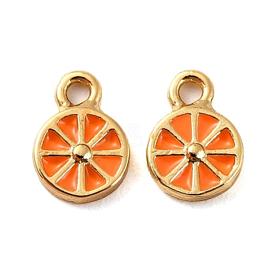 Brass Enamel Pendants KK-P207-017G-RS-1