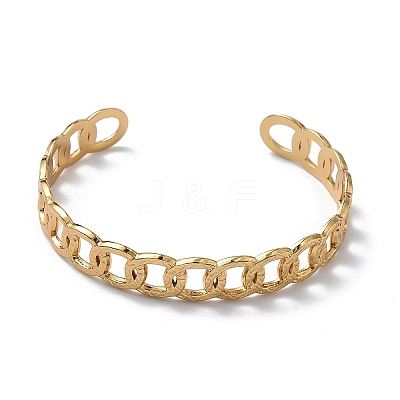 304 Stainless Steel Cuff Bangles BJEW-A160-02G-1