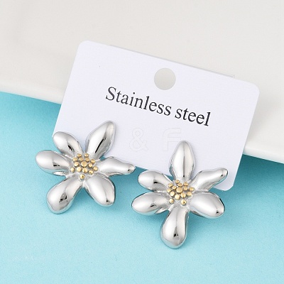 304 Stainless Steel Stud Earrings EJEW-S265-08GP-1