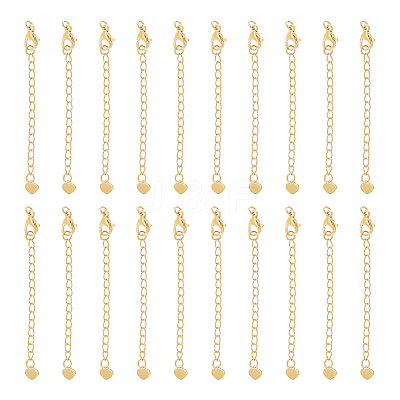 20Pcs 304 Stainless Steel Chain Extender STAS-UN0060-87G-1
