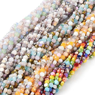 Electroplate Glass Beads EGLA-P056-01-1