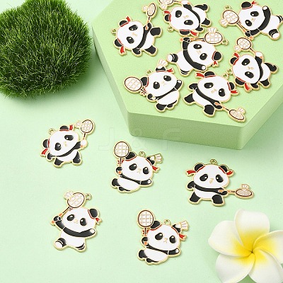 12Pcs 4 Styles Sports Alloy Enamel Pendants ENAM-YW0008-45-1