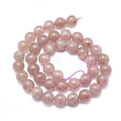 Natura Strawberry Quartz Beads Strands G-D0001-10-10mm-1