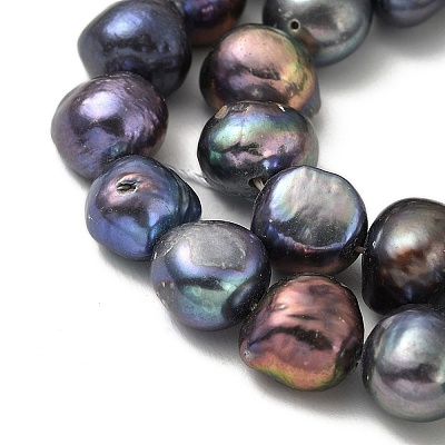 Dyed Natural Cultured Freshwater Pearl Beads Strands PEAR-A006-13C-1