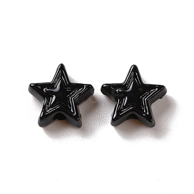 Spray Painted Alloy Beads PALLOY-K001-02G-1