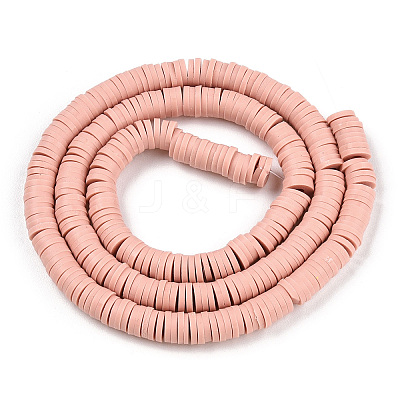 Handmade Polymer Clay Bead Strands CLAY-S094-6mm-A01-1