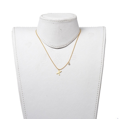 Letter A~Z Pendant Necklaces NJEW-JN02837-1