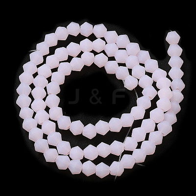 Imitation Jade Frosted Glass Bead Strands EGLA-A039-J4mm-MD02-1