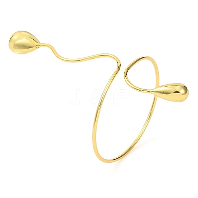 Brass Cuff Bangles for Women BJEW-F477-01G-1