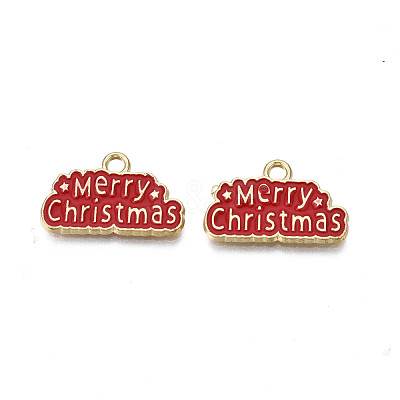 Rack Plating Alloy Enamel Pendants ENAM-N055-173A-1