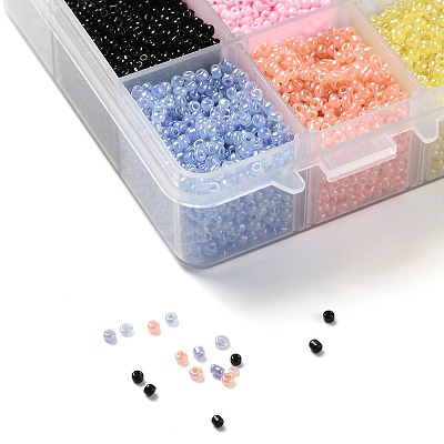 375G 15 Colors Glass Seed Beads SEED-JP0004-02-2mm-1