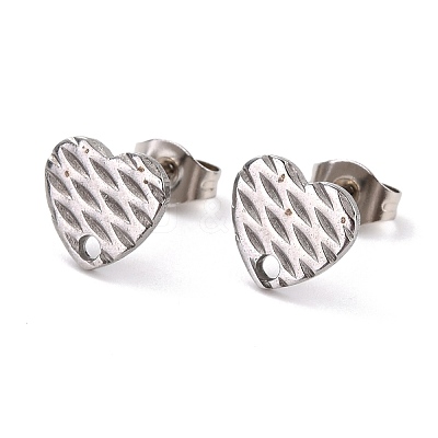 Non-Tarnish 304 Stainless Steel Stud Earring Findings STAS-I183-04A-P-1