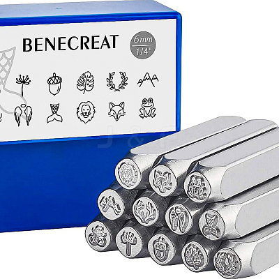Iron Metal Stamps AJEW-BC0005-67B-1