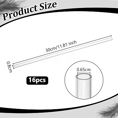 Acrylic Round Tube OACR-WH0056-007B-1