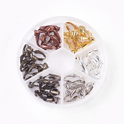 Brass Clip-on Earring Converter KK-JP0010-05-1